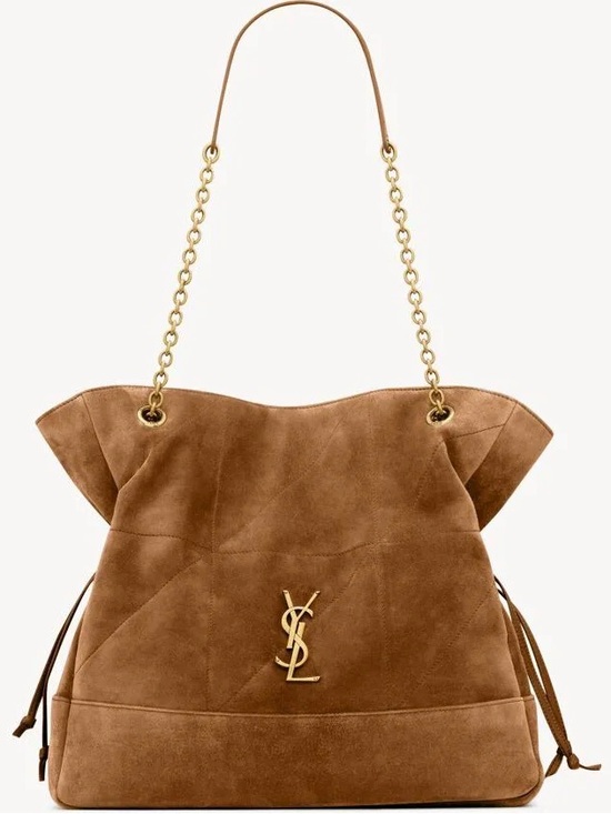 Saint Laurent Handbags - Authentic Saint Laurent Women's Jamie Suede Drawstring Tote Bag
